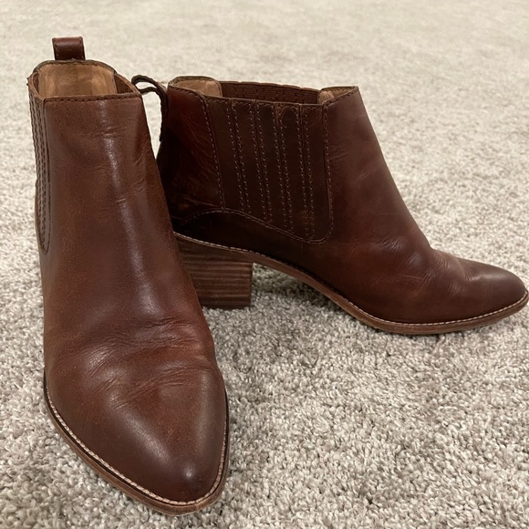 Dark Brown Leather Madewell Boots / Booties - Picture 1 of 6